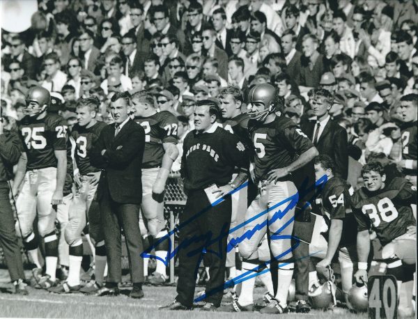 Autographed  Terry Hanratty  Notre Dame 8x10 Photo