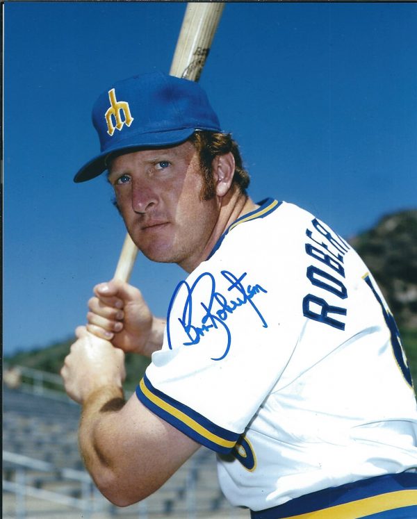 Autographed BOB ROBERTSON 8X10 Seattle Mariners Photo