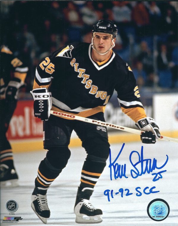Autographed KEVIN STEVENS 8X10 Pittsburgh Penguins Photo