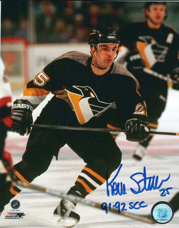 Autographed KEVIN STEVENS 8X10 Pittsburgh Penguins Photo