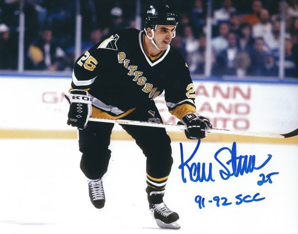 Autographed KEVIN STEVENS 8X10 Pittsburgh Penguins Photo