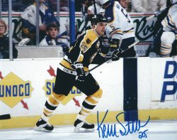 Autographed KEVIN STEVENS 8X10 Boston Bruins Photo