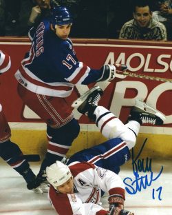Autographed KEVIN STEVENS 8X10 New York Rangers Photo