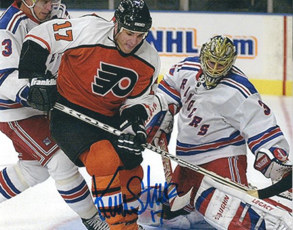 Autographed KEVIN STEVENS 8X10 Philadelphia Flyers Photo
