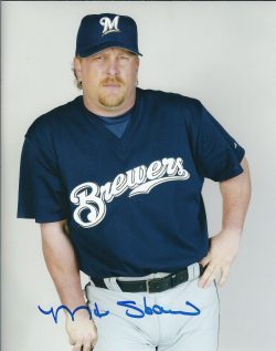 Autographed MATT STAIRS 8x10 Milwaukee Brewers photo