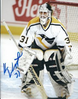 Autographed KEN WREGGET 8x10 Pittsburgh Penguins Photo