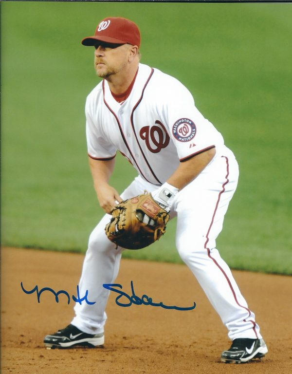 Autographed MATT STAIRS 8x10 Washington Nationals photo