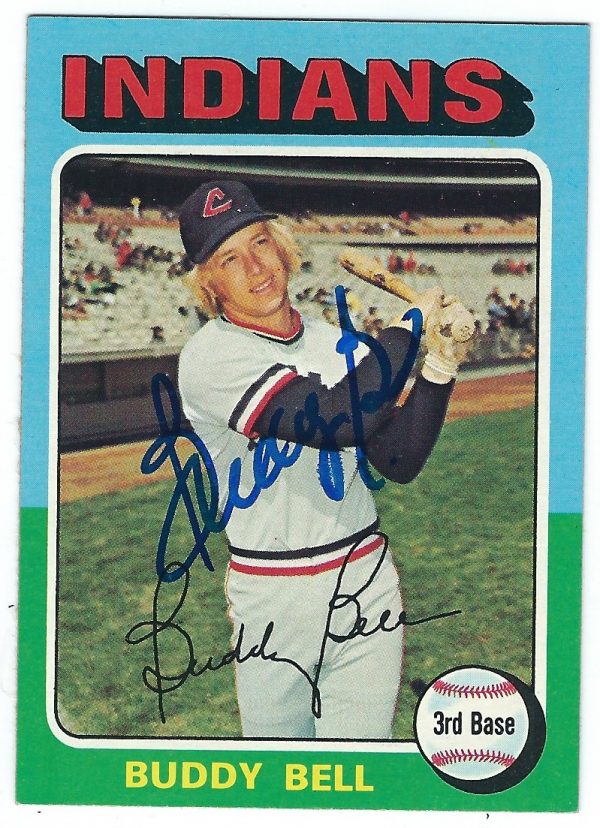 Autographed BUDDY BELL 1975 Topps Card