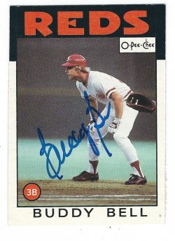 Autographed BUDDY BELL 1986 OPC Card