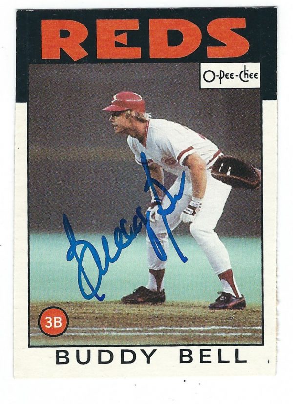 Autographed BUDDY BELL 1986 OPC Card