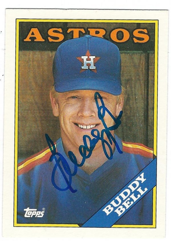 Autographed BUDDY BELL 1988 Topps Card