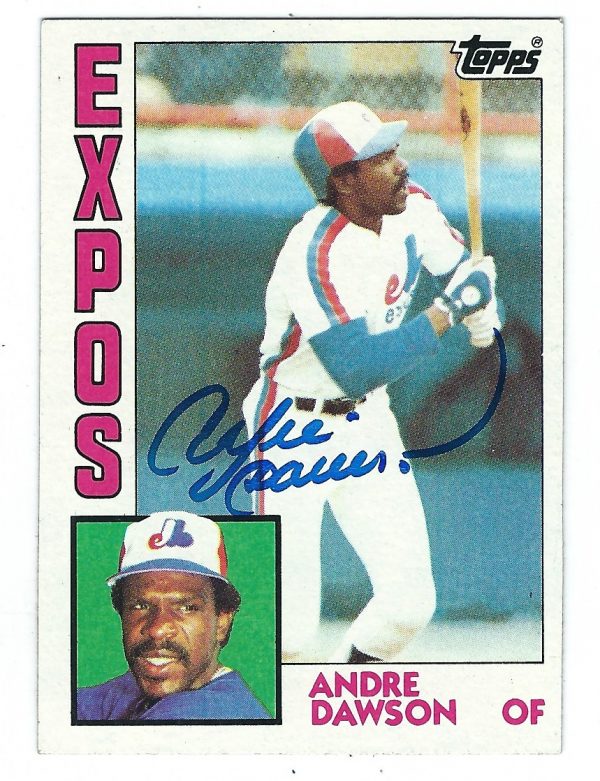 Autographed ANDRE DAWSON 1984 Topps Card