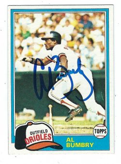 Autographed AL BUMBRY  1981 Topps Card
