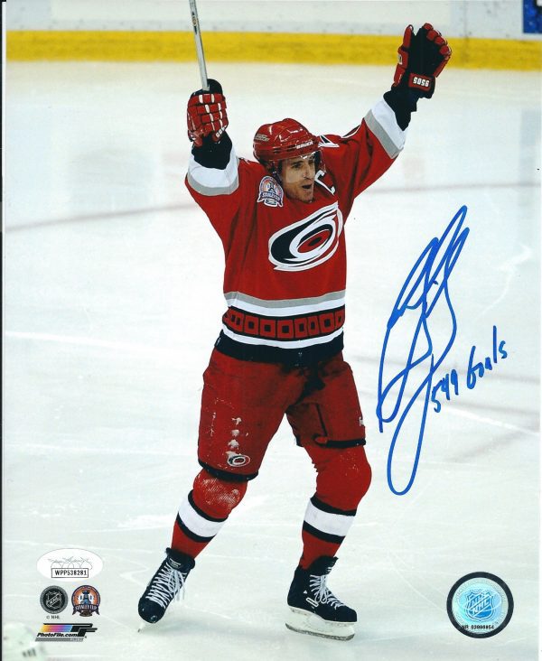 AUTOGRAPHED RON FRANCIS 8X10 CAROLINA HURRICANES Photo JSA
