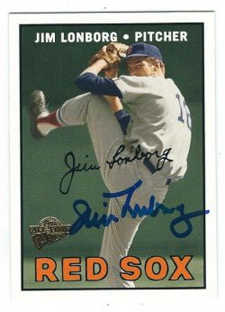 Autographed JIM LONBORG 2005 Topps  All Time Fan Favorites Card