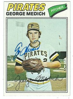 Autographed GEORGE MEDICH 1977 Topps Card