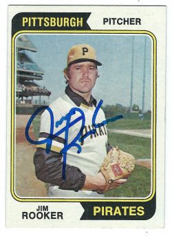 Autographed JIM ROOKER 1974 Topps Card
