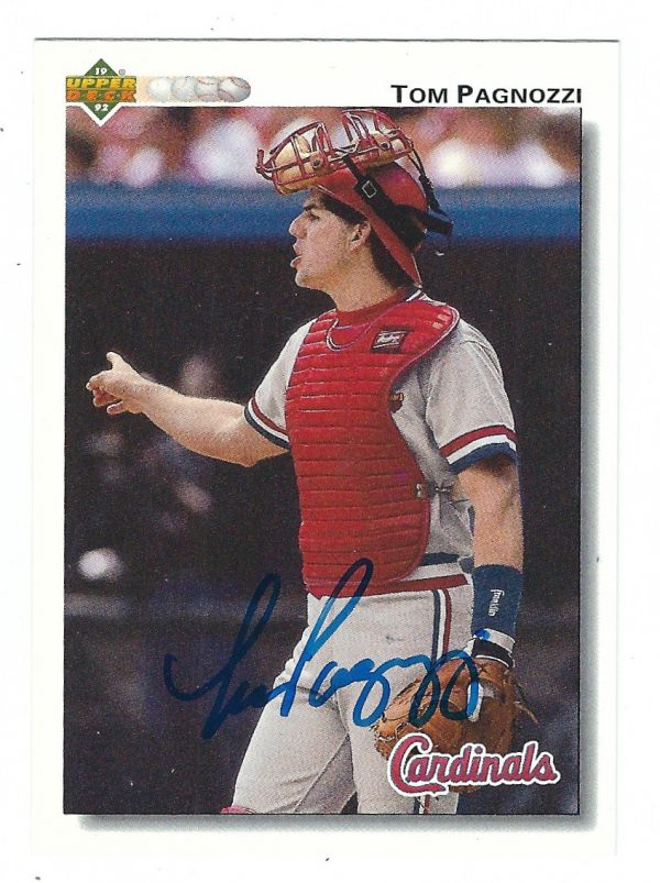 Autographed TOM PAGNOZZI 1992 Upper Deck Card
