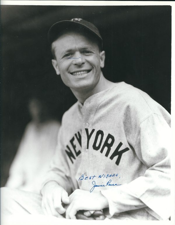 Autographed JIMMIE REESE 8X10 New York Yankees photo