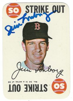 JIM LONBORG Autographed 1968 Topps Game Card