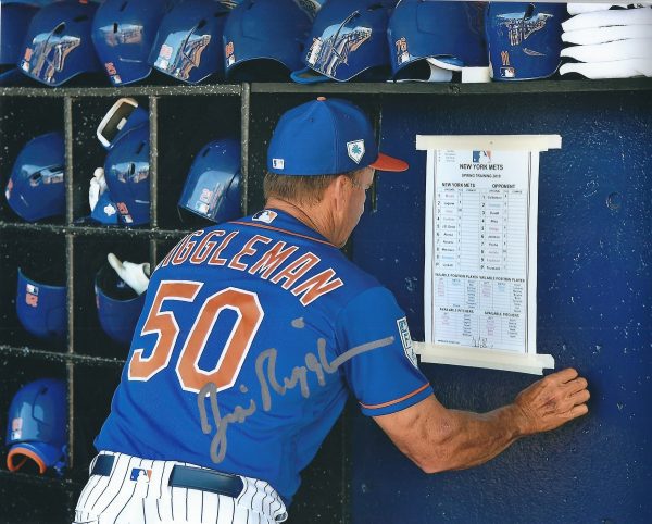 AUTOGRAPHED JIM RIGGLEMAN 8X10 New York Mets photo