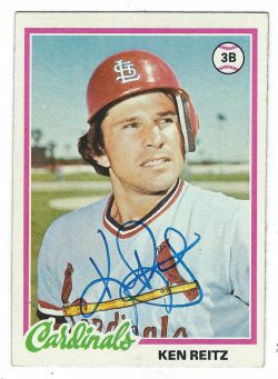 Autographed KEN REITZ 1978 Topps Card