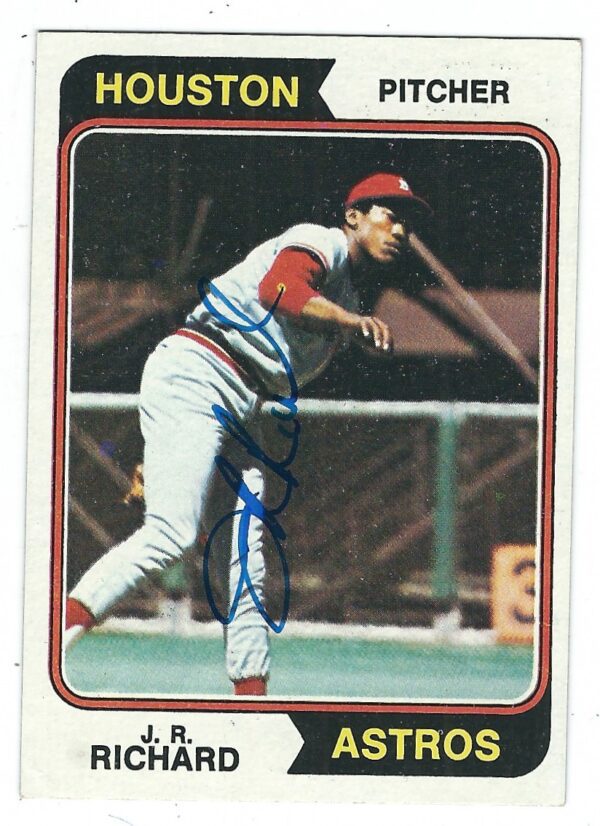 Autographed J.R. RICHARD 1974 Topps Card