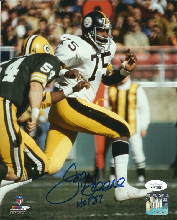 Autographed JOE GREENE 8X10 Pittsburgh Steelers Photo JSA