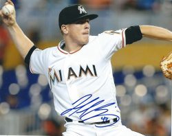 AUTOGRAPHED JEFF BRIGHAM 8X10 Miami Marlins Photo