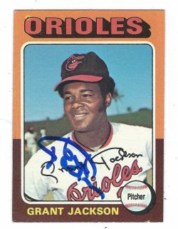Autographed GRANT JACKSON 1975 Topps Card
