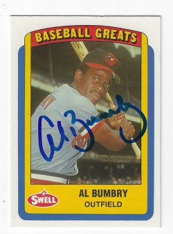 Autographed AL BUMBRY 1990 Swell Card