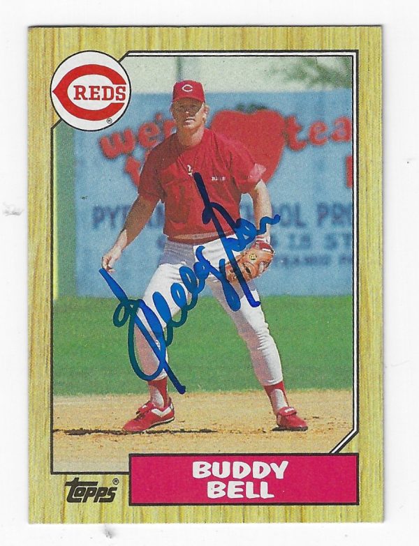 Autographed BUDDY BELL 1987 Topps Card