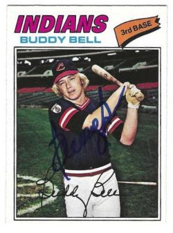 Autographed BUDDY BELL Cleveland Indians 1977 OPC Card
