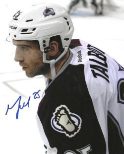 Autographed MAX TALBOT 8x10 Colorado Avalanche Photo