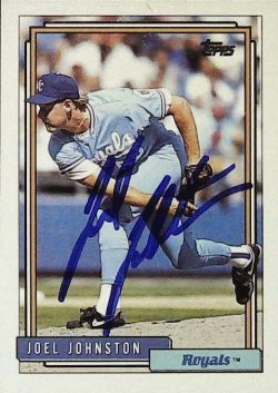 Autographed JOEL JOHNSTON 1992 Topps Card