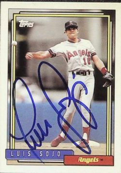 Autographed LUIS SOJO 1992 Topps Card