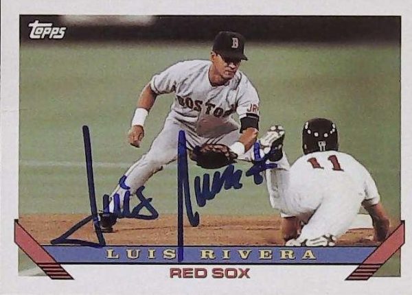Autographed LUIS RIVERA 1993 Topps Card