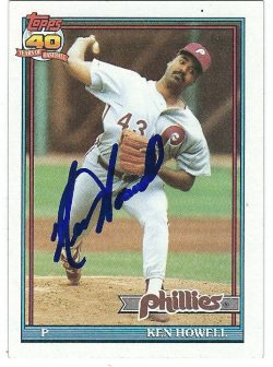 Autographed KEN HOWELL 1991 Topps Card