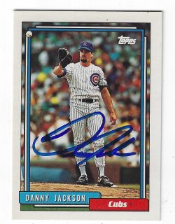 Autographed DANNY JACKSON 1992 Topps Card