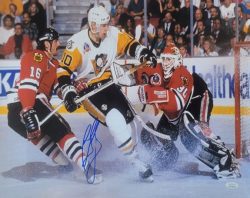 Autographed Ron Francis 16x20 Pittsburgh Penguins Photo with JSA COA