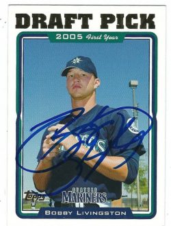 Autographed BOBBY LIVINGSTON 2005 Topps Card