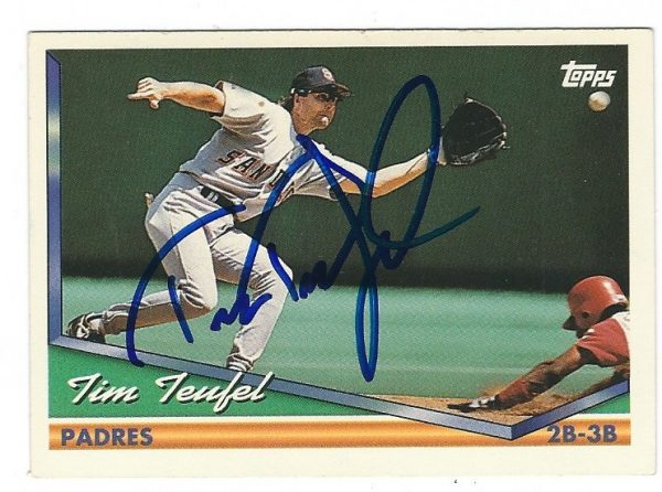 Autographed TIM TEUFEL 1994 Topps Card