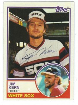 Autographed JIM KERN1983 Topps Card