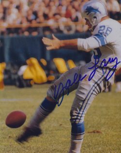 Autographed YALE LARY DETROIT LIONS 8x10 photo