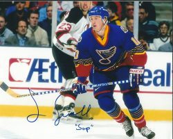 Autographed JIM "SOUP" CAMPBELL 8X10 St. Louis Blues Photo