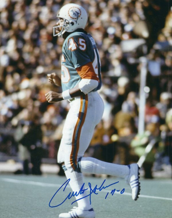Autographed CURTIS JOHNSON 8X10 Miami Dolphins  photo