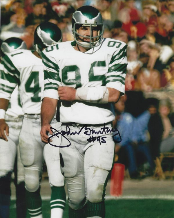 Autographed JOHN BUNTING 8X10 Philadelphia Eagles Photo