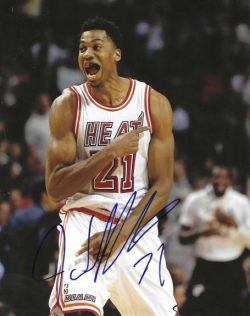 Autographed HASSAN WHITESIDE 8x10 Miami Heat Photo