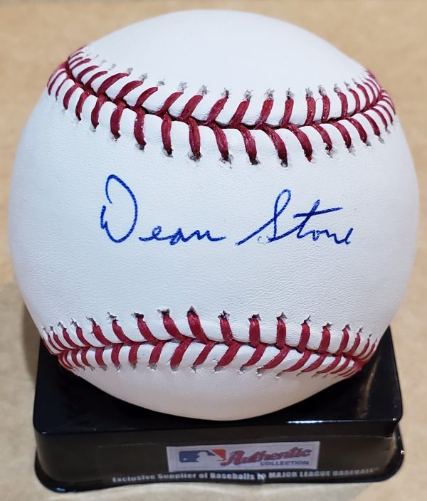 Autographed DEAN STONE Official Major League Baseball