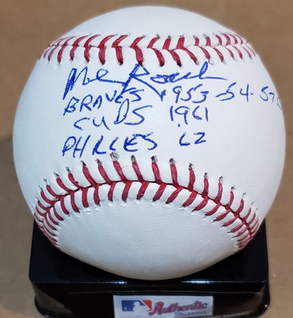 Autographed MEL ROACH Rawlings Official Major League Baseball with COA